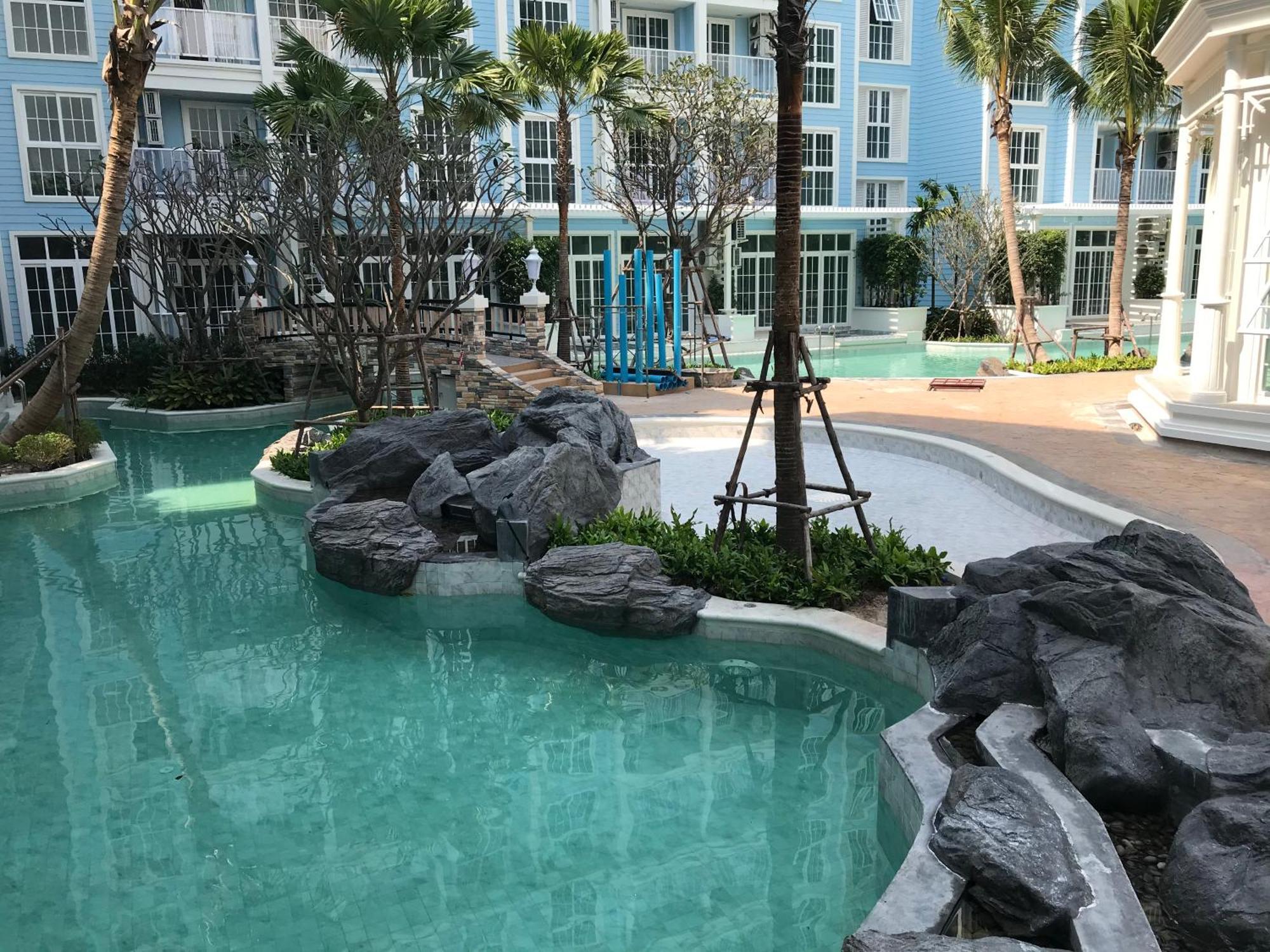 Grand Florida芭提雅带免费游泳池温泉桑拿浴和健身房瑜伽室私家海滩公寓e206 Na Chom Thian Exterior foto